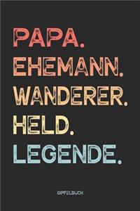 Papa. Ehemann. Bergsteiger. Held. Legende. Gipfelbuch