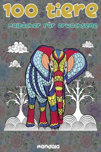 Malbücher für Erwachsene - Mandala - 100 Tiere