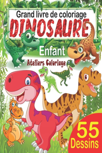 Grand livre de coloriage dinosaure enfant
