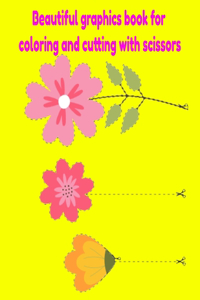 Beautiful graphics book for coloring and cutting with scissors