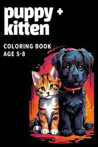 5o puppy&kitten coloring book