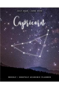 Capricorn July 2019 - June 2020 Weekly + Monthly Academic Planner