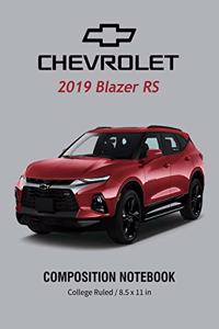 Chevrolet 2019 Blazer RS Composition Notebook College Ruled / 8.5 x 11 in