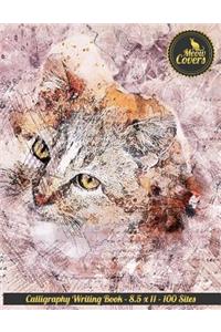 Meow Covers Calligraphy Writing Book - 8.5 X 11 - 100 Sites