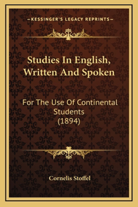 Studies in English, Written and Spoken