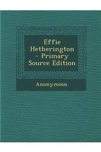 Effie Hetherington