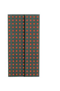 Grey on Orange (Quadro) B6.5 Unlined Notebook