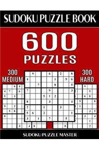 Sudoku Puzzle Book 600 Puzzles, 300 Medium and 300 Hard