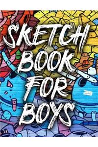 Sketch Book For Boys: Blank Doodle Draw Sketch Book