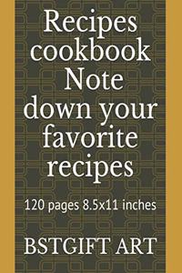 Recipes cookbook to note down your favorite recipes