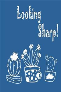 Looking Sharp Blue Notebook 120 Blank Lined Page (6' x 9')