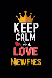 Keep Calm And Love Newfies Notebook - Newfies Funny Gift: Lined Notebook / Journal Gift, 120 Pages, 6x9, Soft Cover, Matte Finish