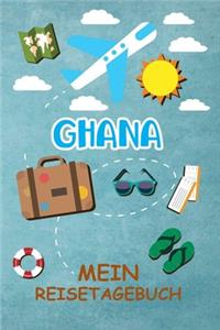 Ghana Reisetagebuch: Gepunktetes DIN A5 Notizbuch mit 120 Seiten - Reiseplaner zum Selberschreiben - Reisenotizbuch Abschiedsgeschenk Urlaubsplaner