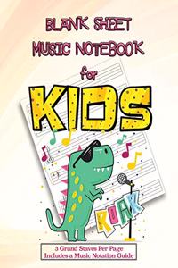 Blank Sheet Music Notebook for Kids