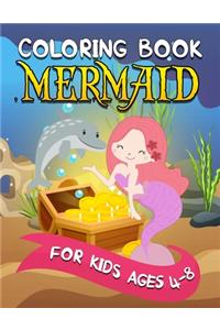 Mermaid Coloring Book for Kids Ages 4-8