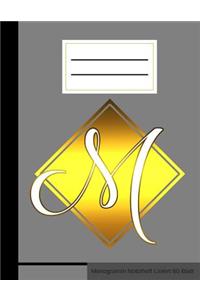 M Monogramm Notizheft Liniert 60 Blatt