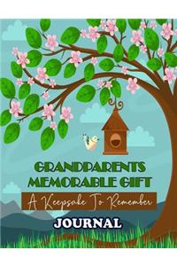 Grandparents Memorable Gift a Keepsake to Remember Journal