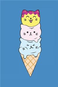 Cat Ice Cream Journal Notebook