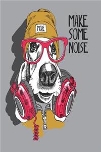 Hipster DJ Bloodhound Dog Undated Journal for the Ambitiously Non Ambitious Writers, List Makers & Drawers, Write Your Way Through Our Creative Journals, Planners & Notebooks