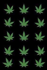 Cannabis Leaves Black Journal Notebook 120 College Ruled Lined Pages 6 X 9