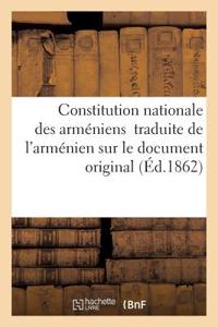 Constitution Nationale Des Arméniens