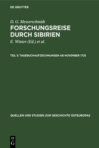 Tagebuchaufzeichnungen AB November 1725