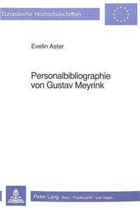 Personalbibliographie Von Gustav Meyrink