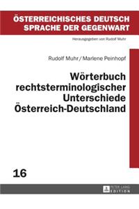 Woerterbuch rechtsterminologischer Unterschiede Oesterreich-Deutschland