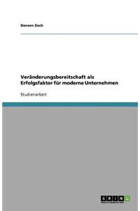 Veränderungsbereitschaft als Erfolgsfaktor für moderne Unternehmen