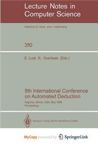 9th International Conference on Automated Deduction
