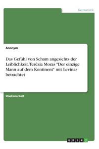 Gefühl von Scham angesichts der Leiblichkeit. Terézia Moras "Der einzige Mann auf dem Kontinent" mit Levinas betrachtet