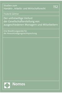 Der Unfreiwillige Verlust Der Gesellschafterstellung Von Ausgeschiedenen Managern Und Mitarbeitern