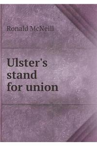 Ulster's stand for union