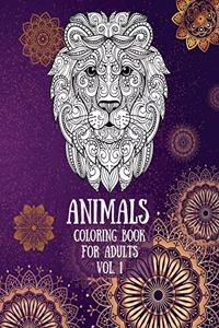 Animals Coloring Book For Adults vol. 1