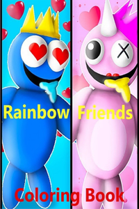 Rainbow Friends Coloring Book: Amazing Blue Monsters Coloring Pages for Boys, Girls, Kids,