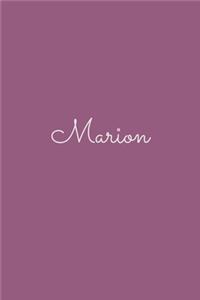 Marion: notebook with the name on the cover, elegant, discreet, official notebook for notes, dot grid notebook,