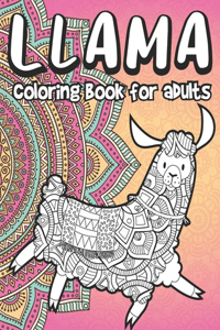 Llama Coloring Book for Adults