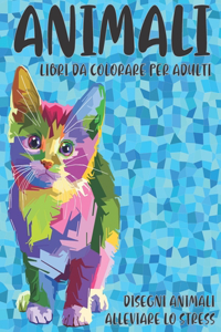 Libri da colorare per adulti - Disegni animali alleviare lo stress - Animali