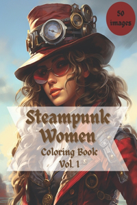 Steampunk Women Coloring Book