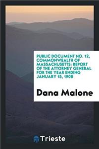 Public Document No. 12, Commonwealth of Massachusetts