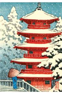 Hasui Red Temple Boxed Holiday Notecards