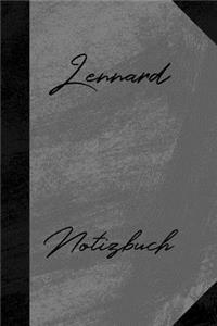 Lennard Notizbuch: Kariertes Notizbuch mit 5x5 Karomuster für deinen Vornamen