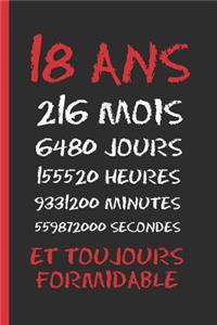 18 ANS Et Toujours Formidable