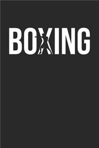 Boxing Notebook - Boxing 'Boxer Silhouette' Boxing Boxer Gift - Boxing Journal