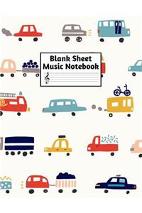 Blank Sheet Music Notebook