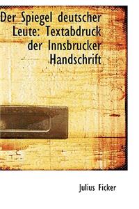 Der Spiegel Deutscher Leute: Textabdruck Der Innsbrucker Handschrift