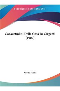 Consuetudini Della Citta Di Girgenti (1902)