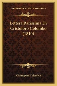 Lettera Rarissima Di Cristoforo Colombo (1810)