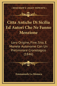 Citta Antiche Di Sicilia Ed Autori Che Ne Fanno Menzione