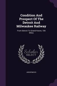 Condition And Prospect Of The Detroit And Milwaukee Railway